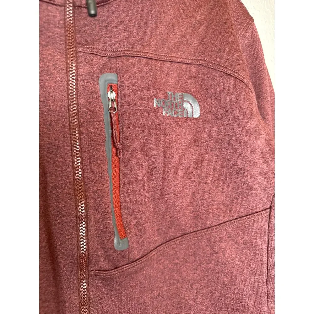 The North Face Men’s 3/4 Zip Maroon Pullover Fleece Lined Jacket EUC Sz Lg Poly